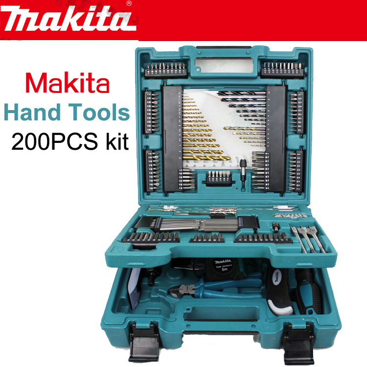 Огромный набор бит, сверл, инструментов и прочих нужных вещей от Makita. Всего в комплекте 200 предметов