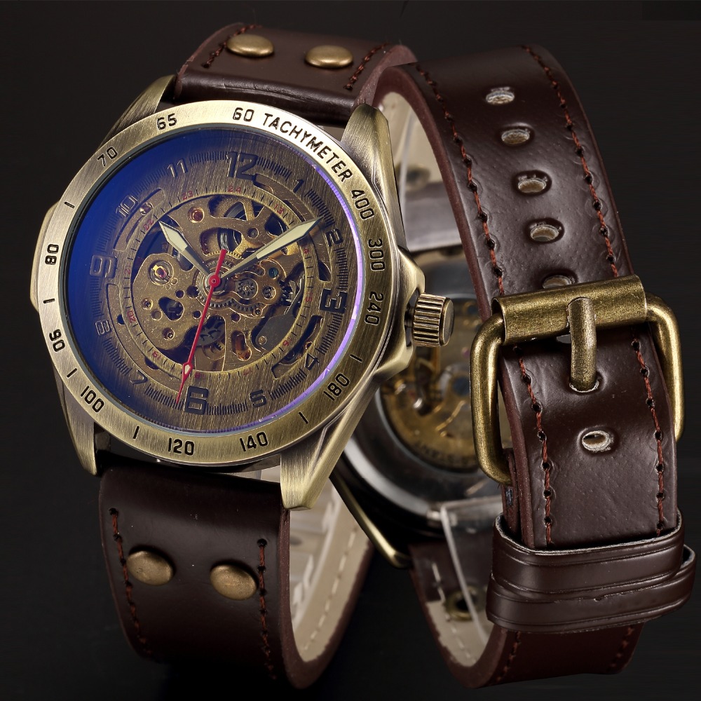 Годные наручные часы для любителей стиля стимпанк. Бронза, заклепки и шестеренки